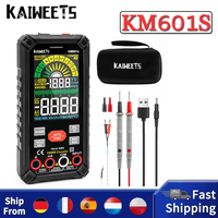 Kaiweets Km601S Digital Multimeter 10000 Counts True-Rms Meter Smart Mode Manual Mode Flashlight - Black