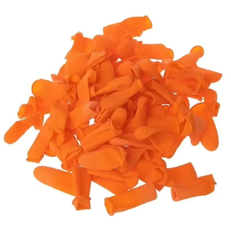 

100 шт. латексные напальчники многоразовые резиновые напальчники защитные перчатки для работы промышленного класса напальчники