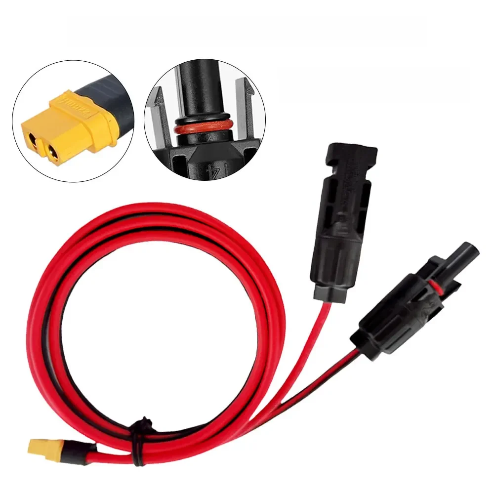 Kabel ładowania słonecznego 12AWG XT60 Adapter żeński do przedłużacza złącza panelu słonecznego do przenośnej elektrowni generatora słonecznego — zdjęcie 2