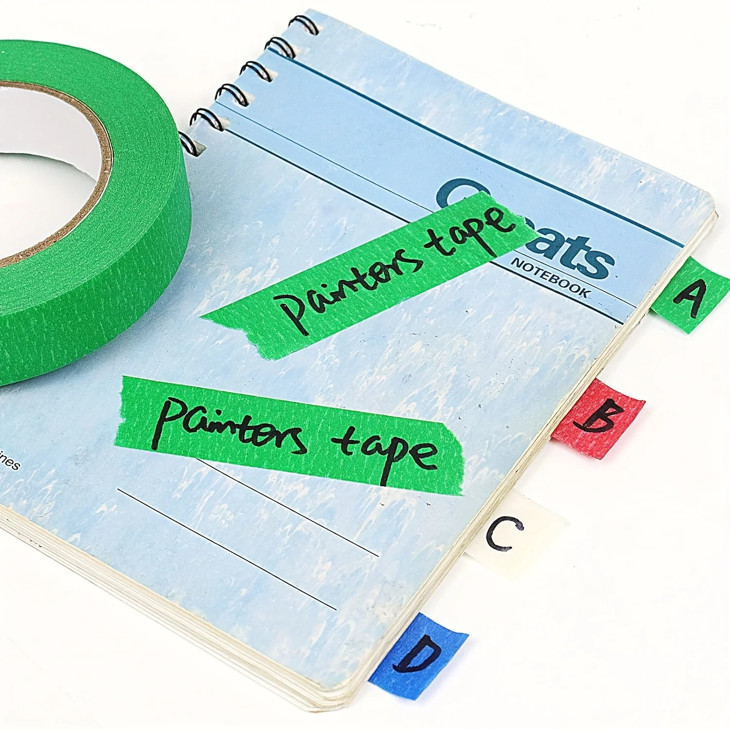 3pcs Green Painters Tape, Green Masking Tape Bulk For Painting, Labeling, DIY Crafting, Decoration And School Projects