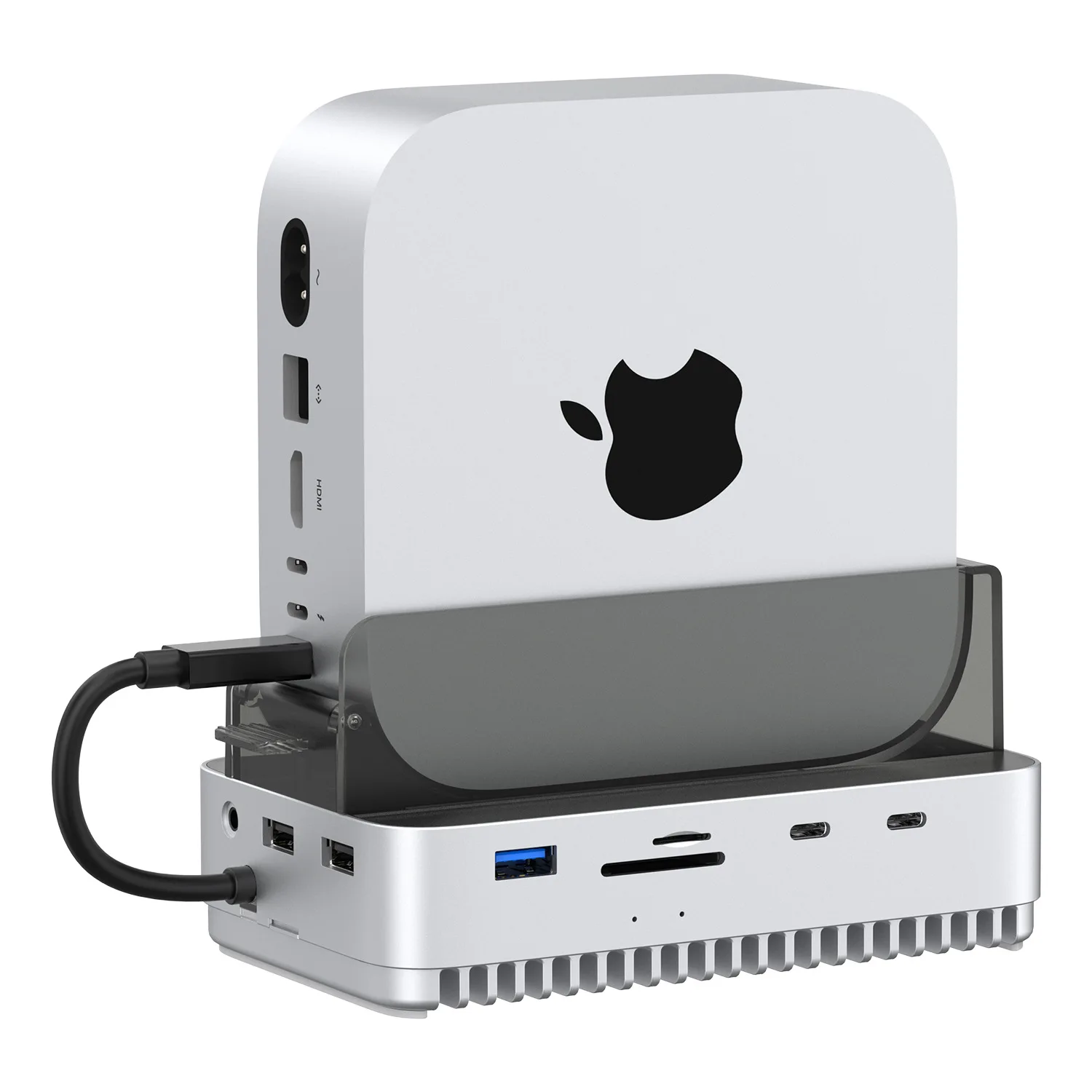

Док-станция расширения Mac mini M4, корпус жесткого диска M.2, настольное хранилище, вертикальная подставка, база док-станции расширения