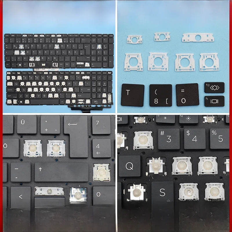 Wymienne nasadki na klawisze z zawiasem nożycowym do HP Probook 450 G6 455 G6 455R G6 450 G7 455 G7 455R G7 Brelok do klawiatury — zdjęcie produktu 7