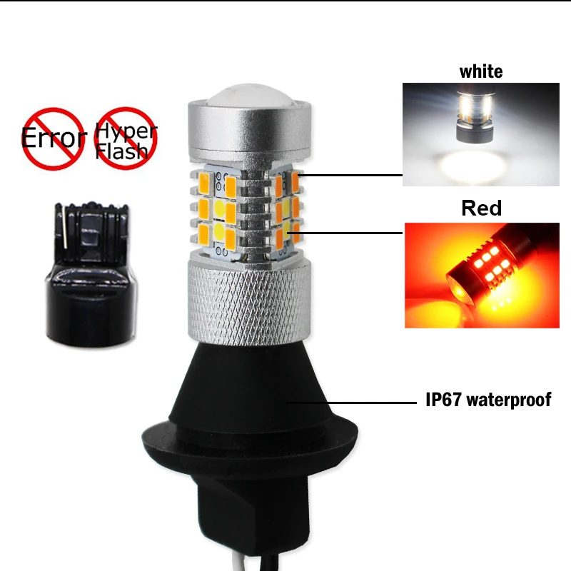 2pcs Red/White LED Backup Reverse Light/Rear Fog Lamp Conversion Compatible With Mazda MX-5 ND 2016-2019