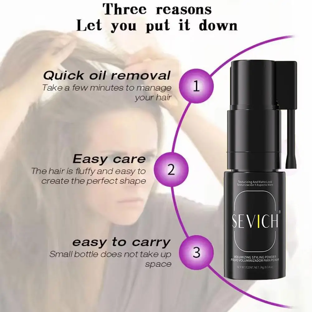 مسحوق تصفيف الشعر رذاذ رقيق النمذجة الطبيعية منعش مسحوق مطفي الشعر تكثيف تصفيف رقيق فعال #4
