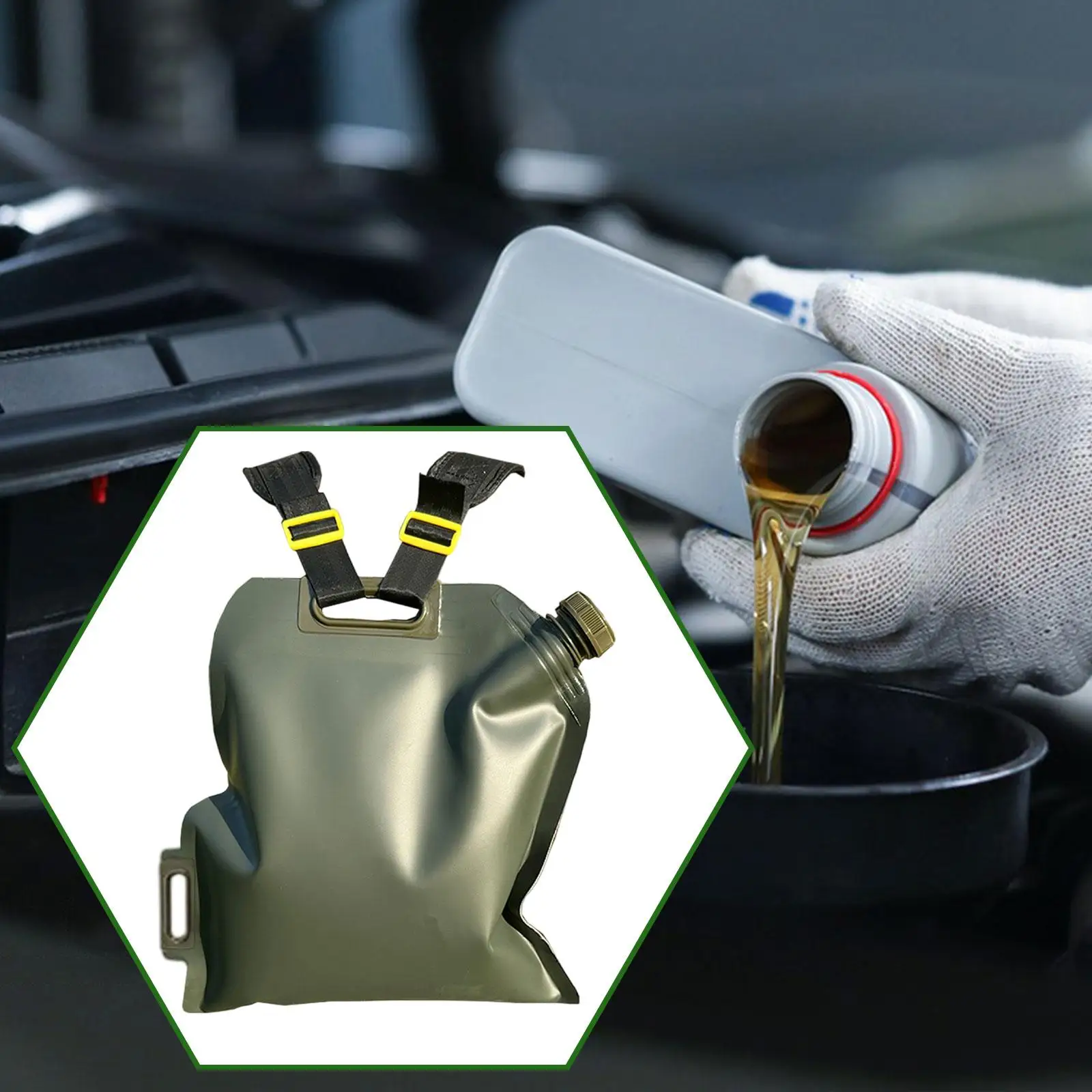 

5л-30л Сумка для хранения масла с ручкой и ремешком Складная сумка для масла Топливный бак Масляный бак Контейнер для топлива для мотоцикла Автомобильная масляная жидкость