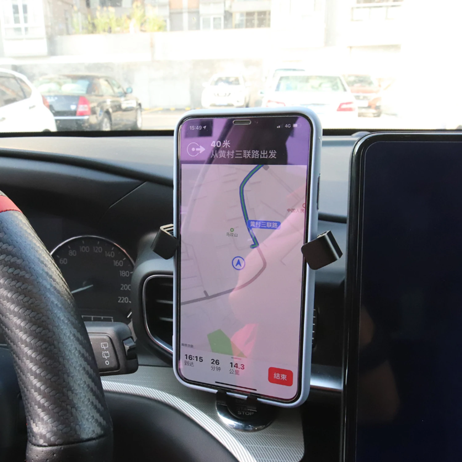 LHD! For Ford Explorer 2020 2021 2022 Car Dashboard Mount Cell Phone Adjustable Smartphone Holder Phone view 2