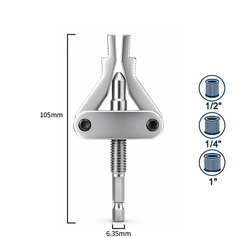 Universal Broken Pipe Extractor Faucet Valve Stuck Insert Remover Hex Shank Drill Powered Plumbing Repair Tool Heavy Duty Kit
