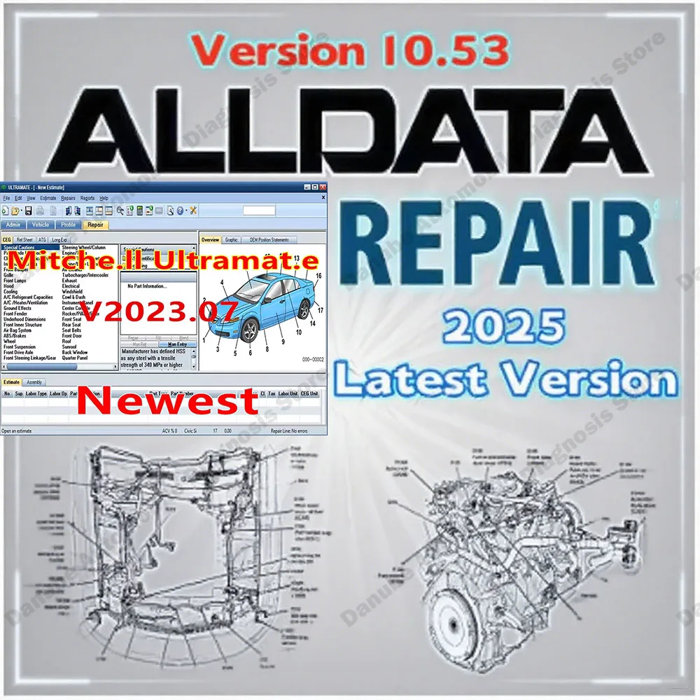 

Car Tools Alldata 10.53 Software -Mitchel Ultramate 2023.07 COMPLETE ADVANCED ESTIMATING SYSTEM+Patch for Unexpire+Install Video