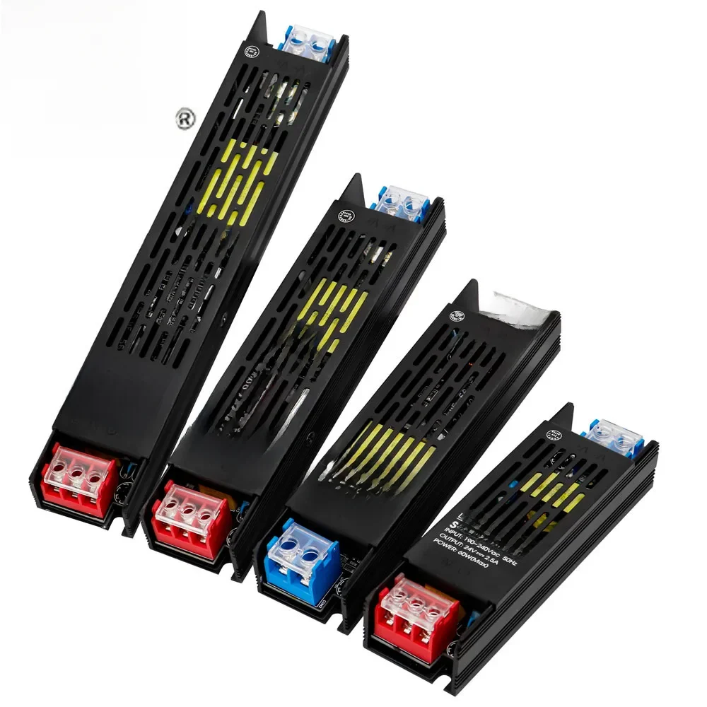 LED-Netzteil, Beleuchtungstransformatoren, 60 W, 100 W, 200 W, 300 W, 400 W, 500 W, AC190–240 V, Adaptertreiber für LED-Streifenlichter, DC12 V/24 V