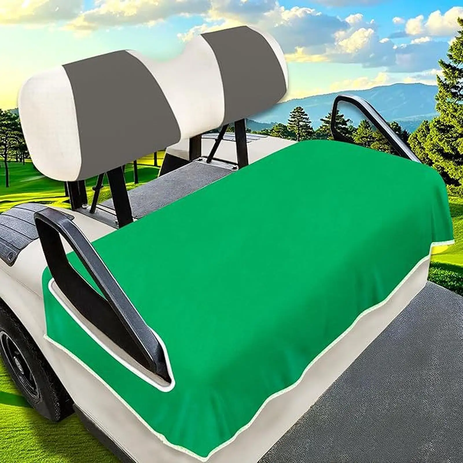 غطاء مقعد عربة الجولف العالمي، واقي مقعد مقاوم للأشعة فوق البنفسجية، سهل التركيب، غطاء وسادة قابل للغسل في الغسالة لسيارة النادي