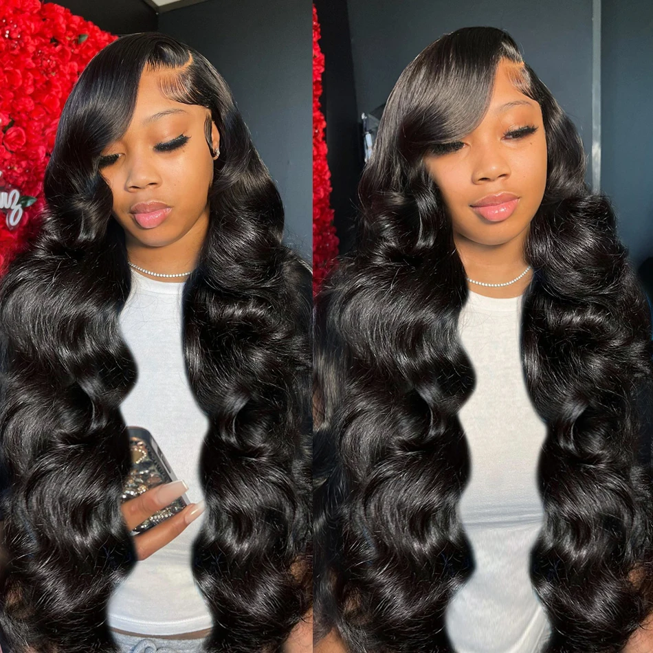 YKB-Brazilian Body Wave Lace Frontal Wig, Perucas de Cabelo Humano, Fecho Transparente, HD Lace, 200 Densidade, 13x4, 5x5, 13x4, 13x6