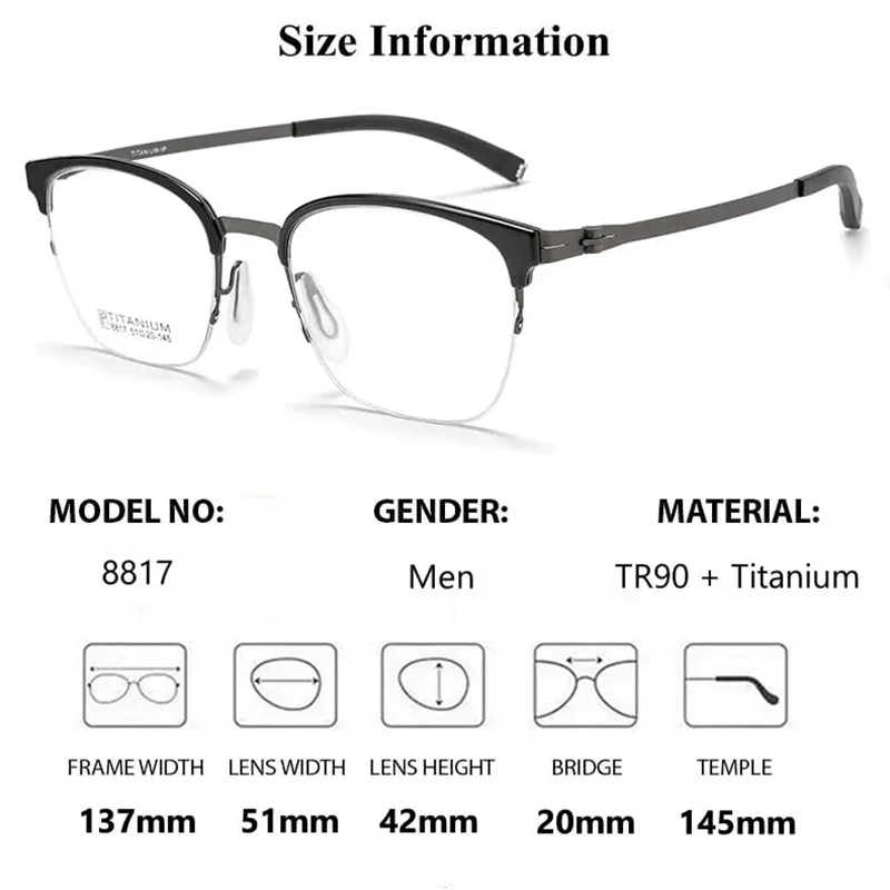 Chashma-gafas graduadas para mujer, lentes para miopía, receta óptica, antiluz azul, monturas progresivas para hombres