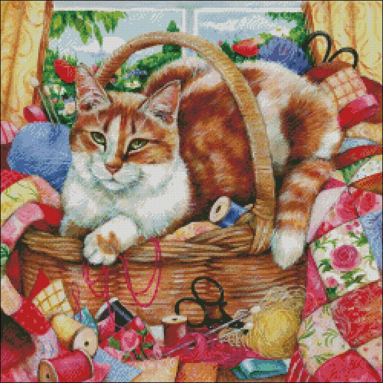 A Perfect Spot - Counted Cross Stitch Kits - DIY Handmade Needlework Embroidery 14 CT Aida Cross Stitch Sets DMC Color