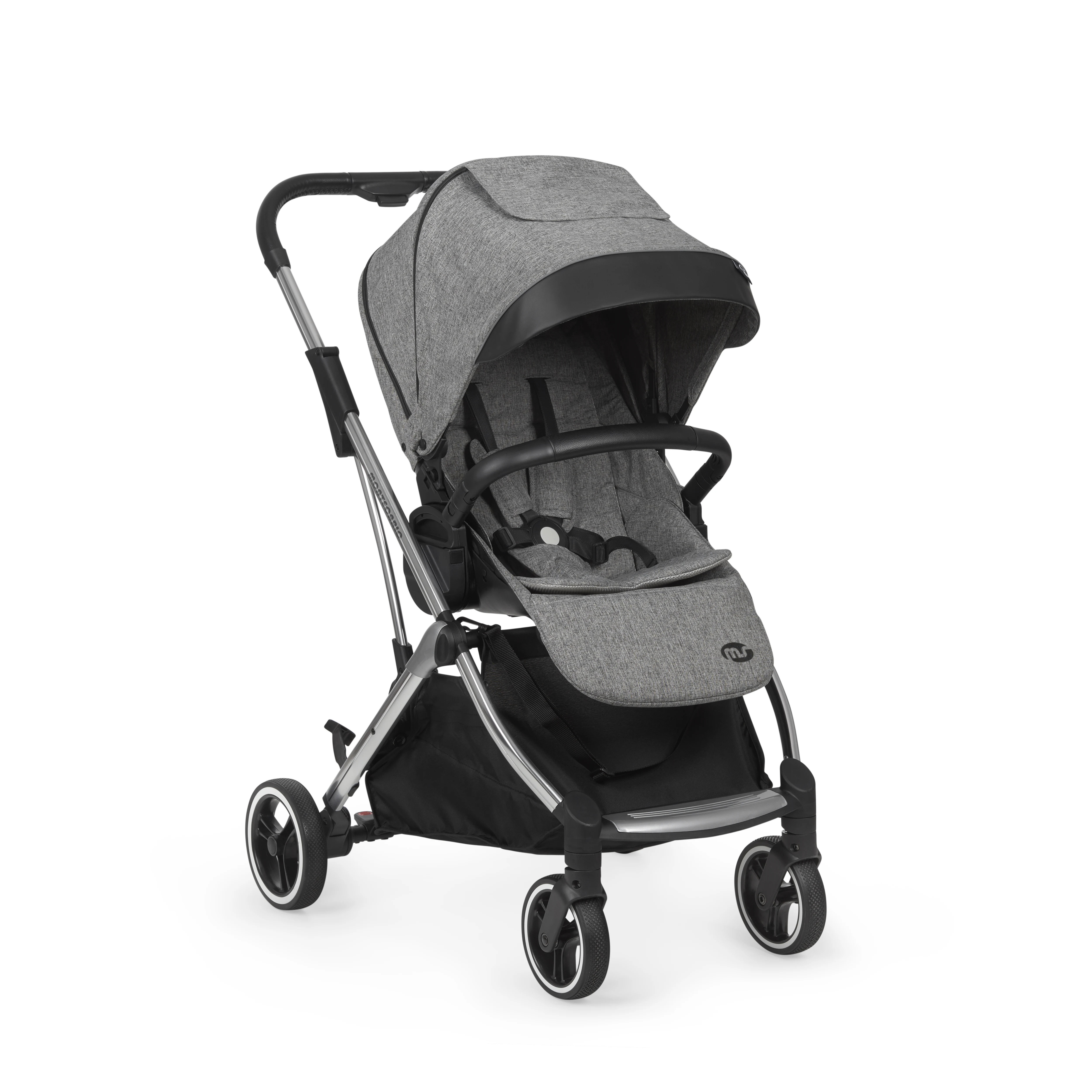 Montecarlo large stroller, trolley, extendable Hood, easy folding and compact. With plastic rain series