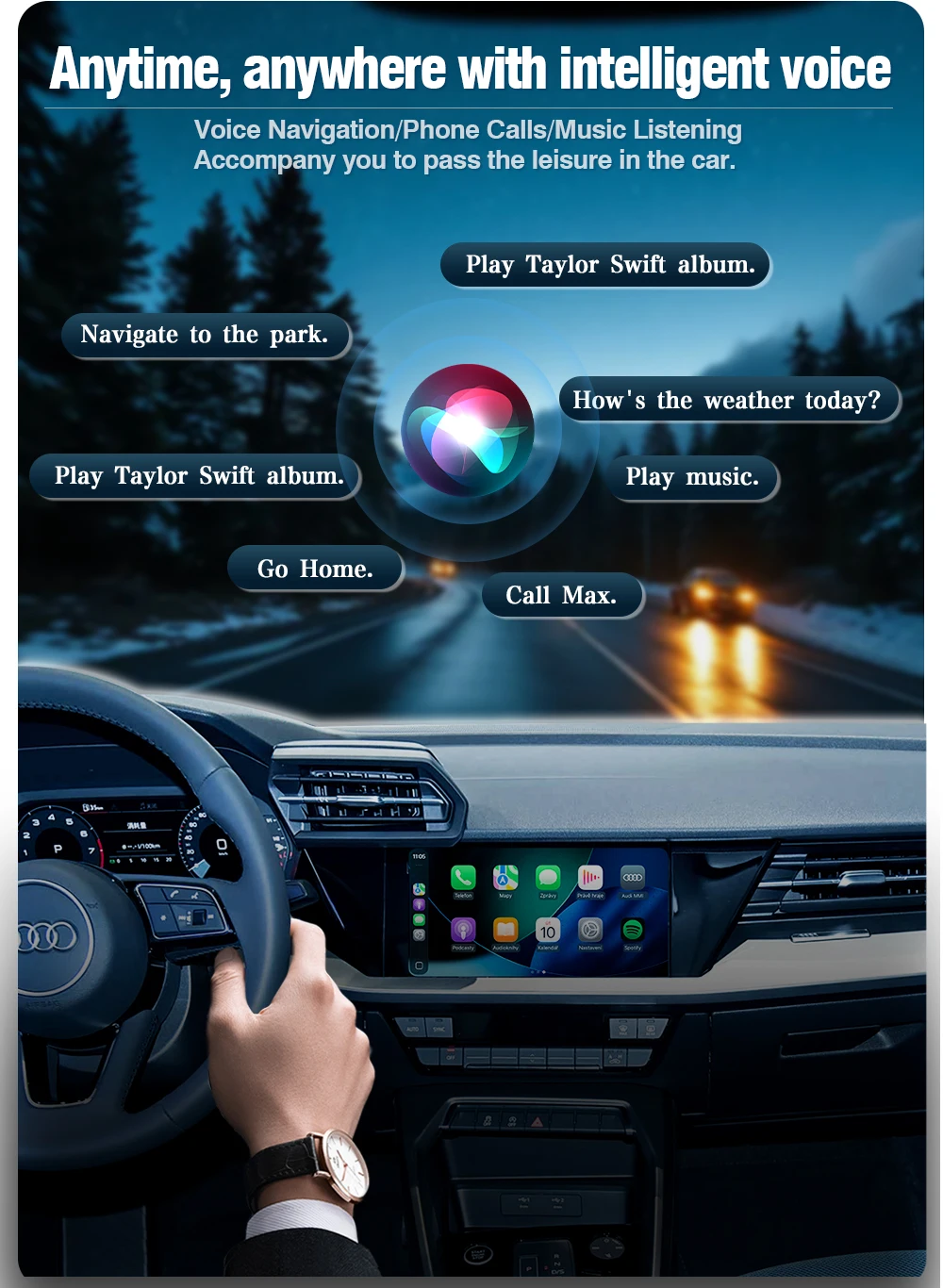 AUTOTOP Drahtlose CarPlay Android Auto für Audi A3 A4 A5 Q5L S5 MIB3 2020-22 Unterstützung Reverse Kamera Mirrorlink Airplay USB Player – Detail 6