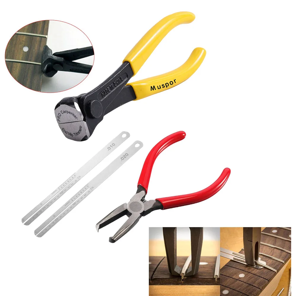 Pinzas de extremo de cortador de alambre de traste de guitarra de 6 pulgadas, herramientas de traste de extractor de alambre de alicates de guitarra para alicates de corte de piezas de guitarra