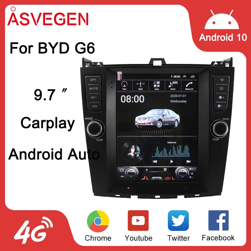 

9.7" Android 10 Tesla Car Radio Player For BYD G6 With 128G Multimedia Audio Stereo With GPS Navigation Google Store