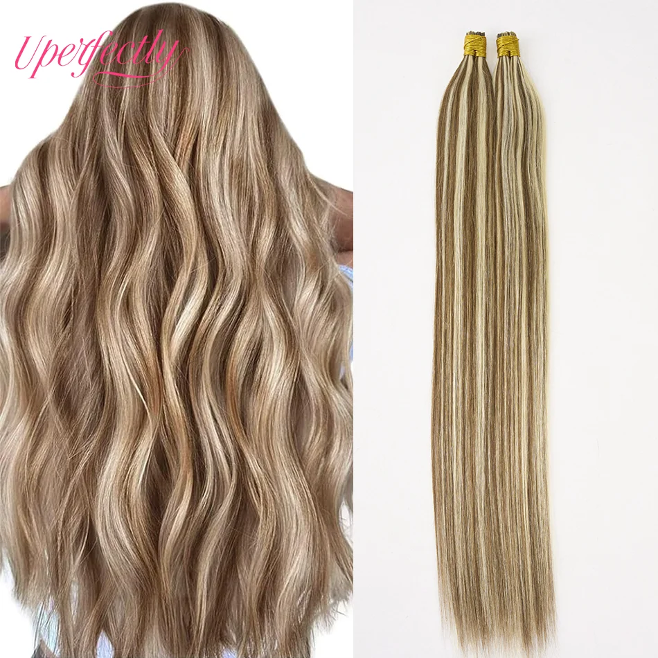 

Наращивание человеческих волос I Tip Настоящие волосы Remy 15 цветов 12-26 дюймов 50 или 100 шт./упак. Предварительно склеенные наращивание человеческих волос с кератином Fusion