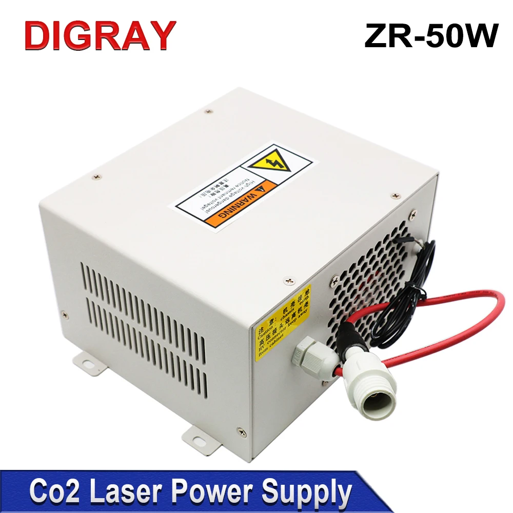 DIGRAY ZRSUNS-50W Laser Power Supply for 40W 50W Co2 Glass Laser Tube Engraving and Cutting Machine 2 Years Warranty.