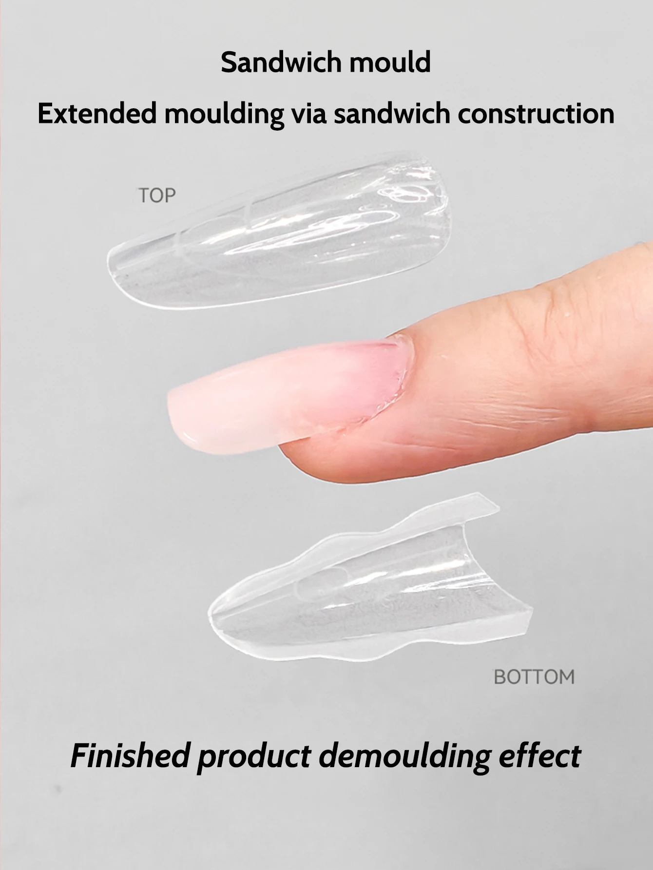 180 قطعة من وضع الأظافر الأندويش، وصلة سريعة بدون ورق، كريستال متضمنة قوالب سفلية وأعلى، سهلة التمديد لصالون الأظافر #3