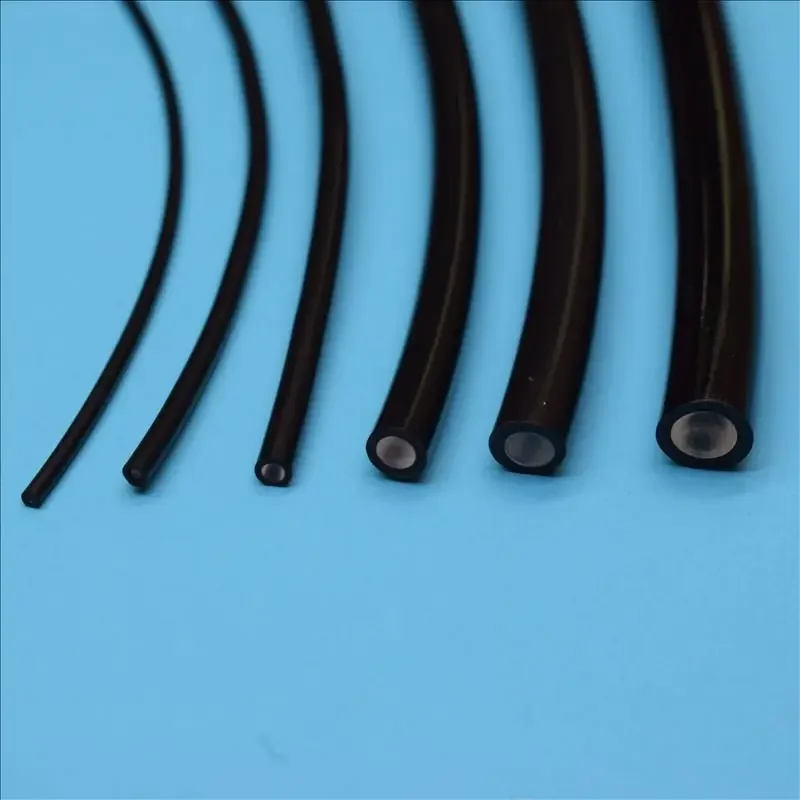5mX CZARNY plastikowy koniec PMMA świecący kabel światłowodowy dekoracja świetlna średnica wewnętrzna 1mm/2mm/3mm/5mm/6mm — zdjęcie 2