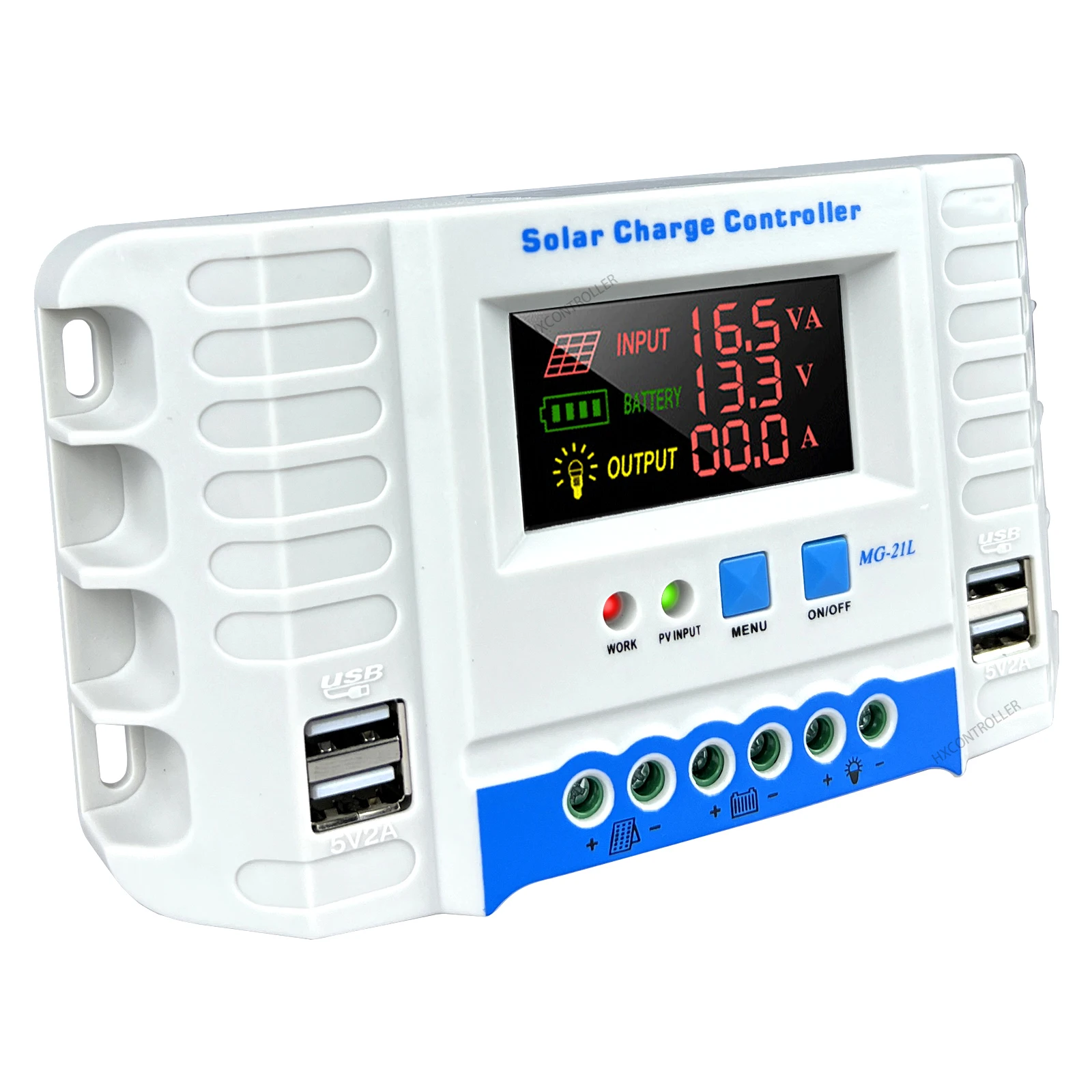 20A 30A 40A PWM 50VDC Auto 12V 24V Solar Charge Controller LCD Display Solar Panel Charger Regulator With   4 USB Port