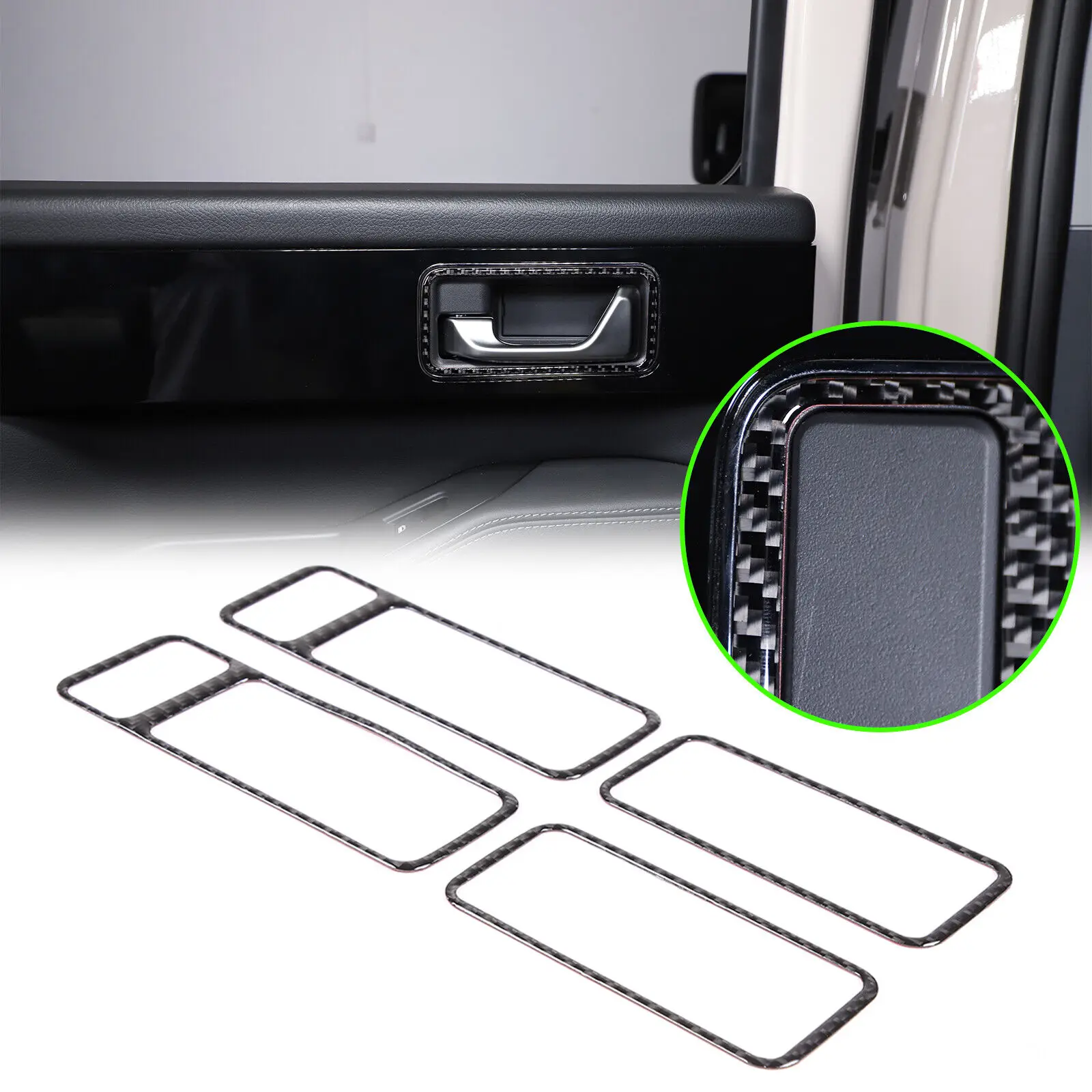 

Car Interior Door Handle Frame Sticker Kit 4 PCS Trim For Ineos Grenadier 2020-2024 Car Styling Decorative Kit Accessories