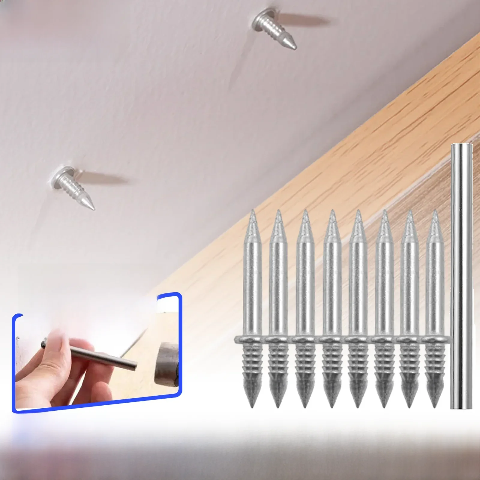 100-100 Stück Doppelkopf nägel nahtlose Nägel Sockel leiste nahtloser Nagel ohne Markierungen