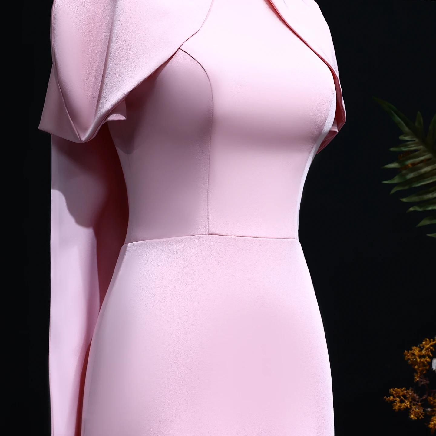 Sharon Said Saudi-Arabien Elegantes Rosa Burgunderrotes Schwarzes Meerjungfrauen-Abendkleid für 2026 Dubai Party Hochzeitskleider SF033 Maßanfertigung – Detail 7