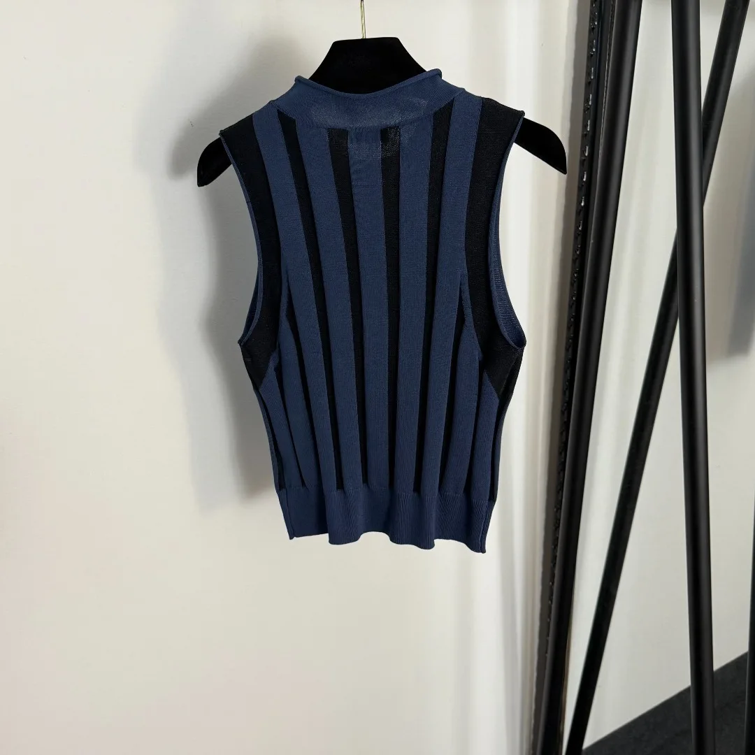 

Summer knitted vest, women's embroidered sleeveless vest, top of European and American trends