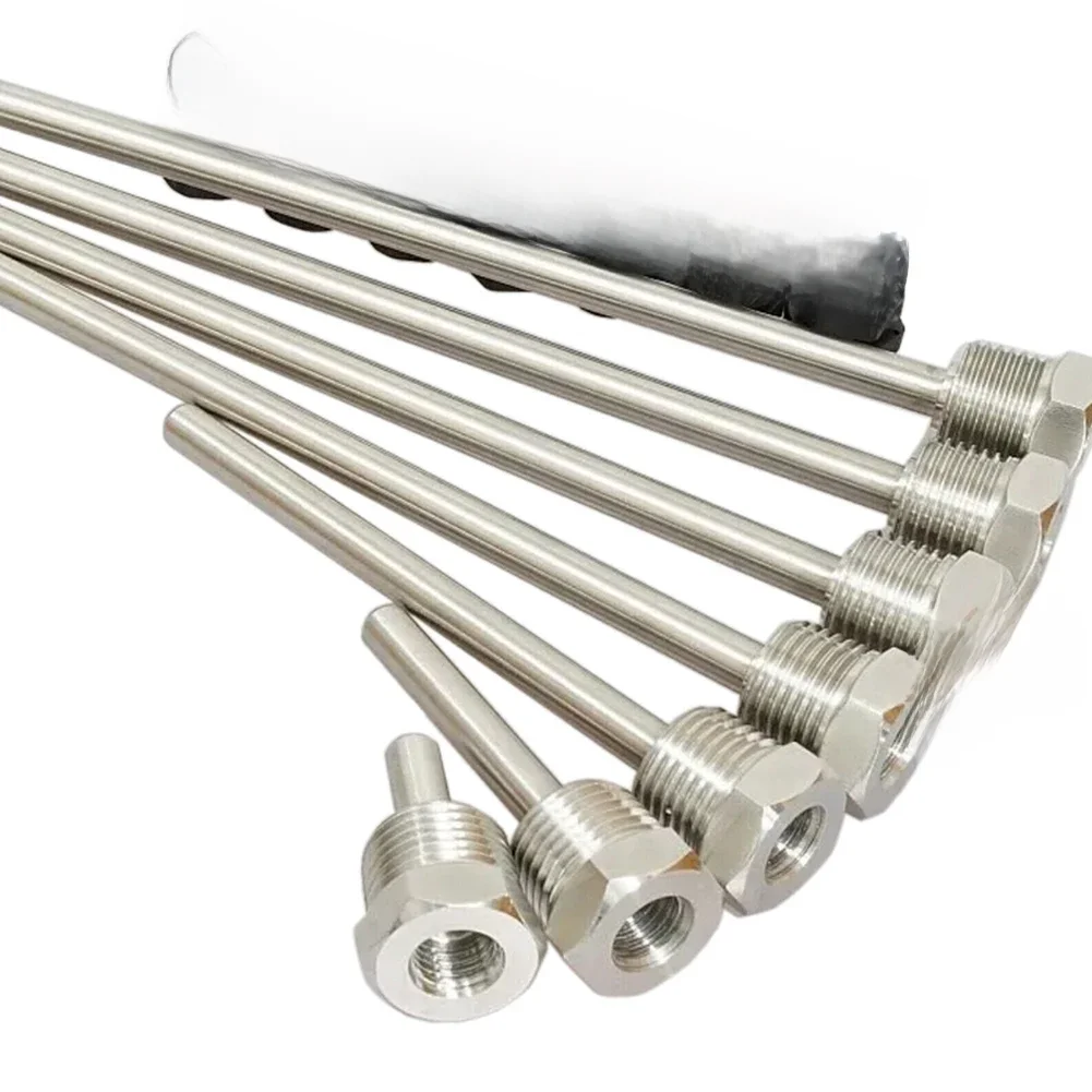 Manchon d'immersion en acier inoxydable 304, 30-200mm, filetage 1/2 G DN15 pour capteur de température, 1 pièce