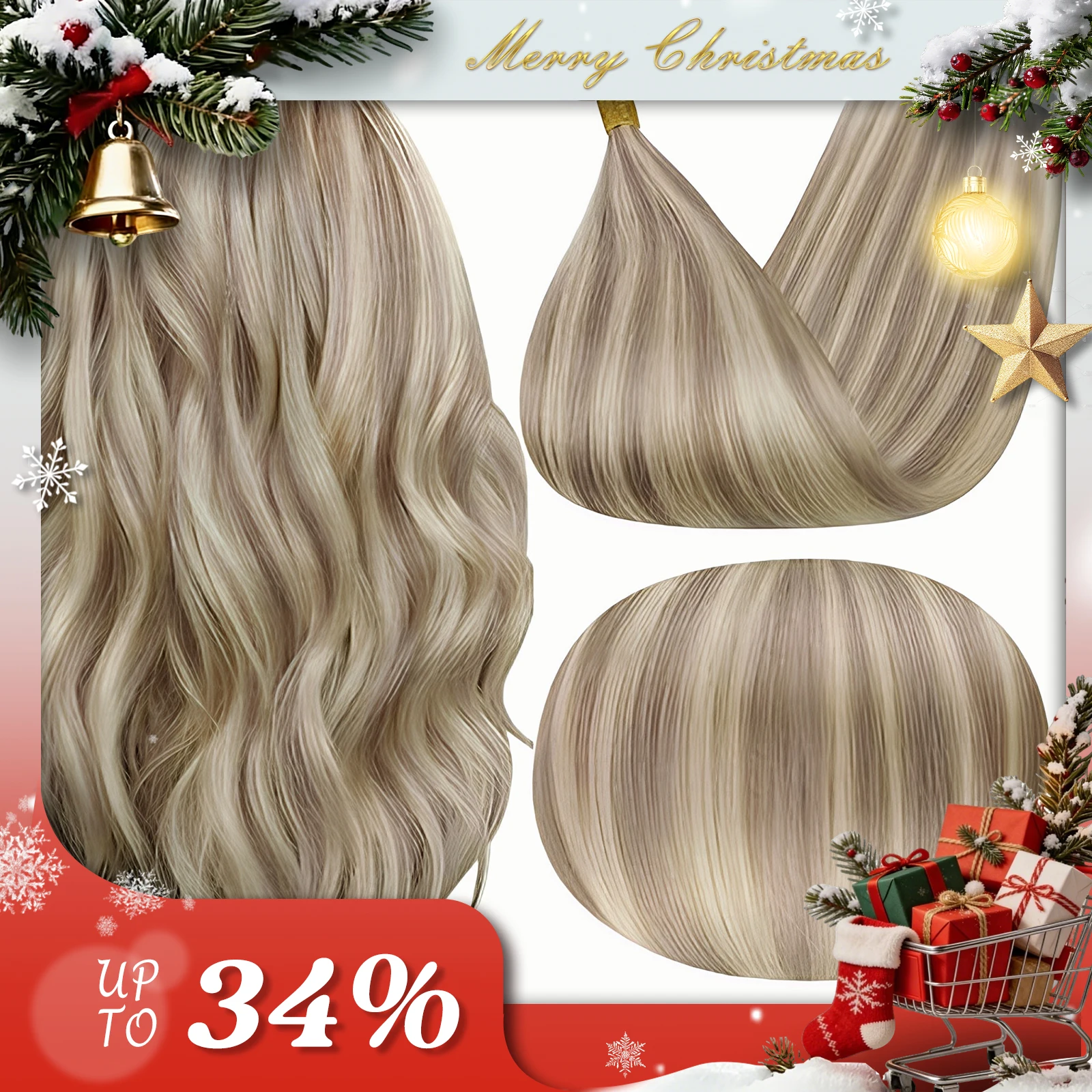 Full Shine U Tip Hair Extensions Fusion Hair Balayage Color 40-50g Keratin Glue Beads Prebonded Remy Human Hair Extensions