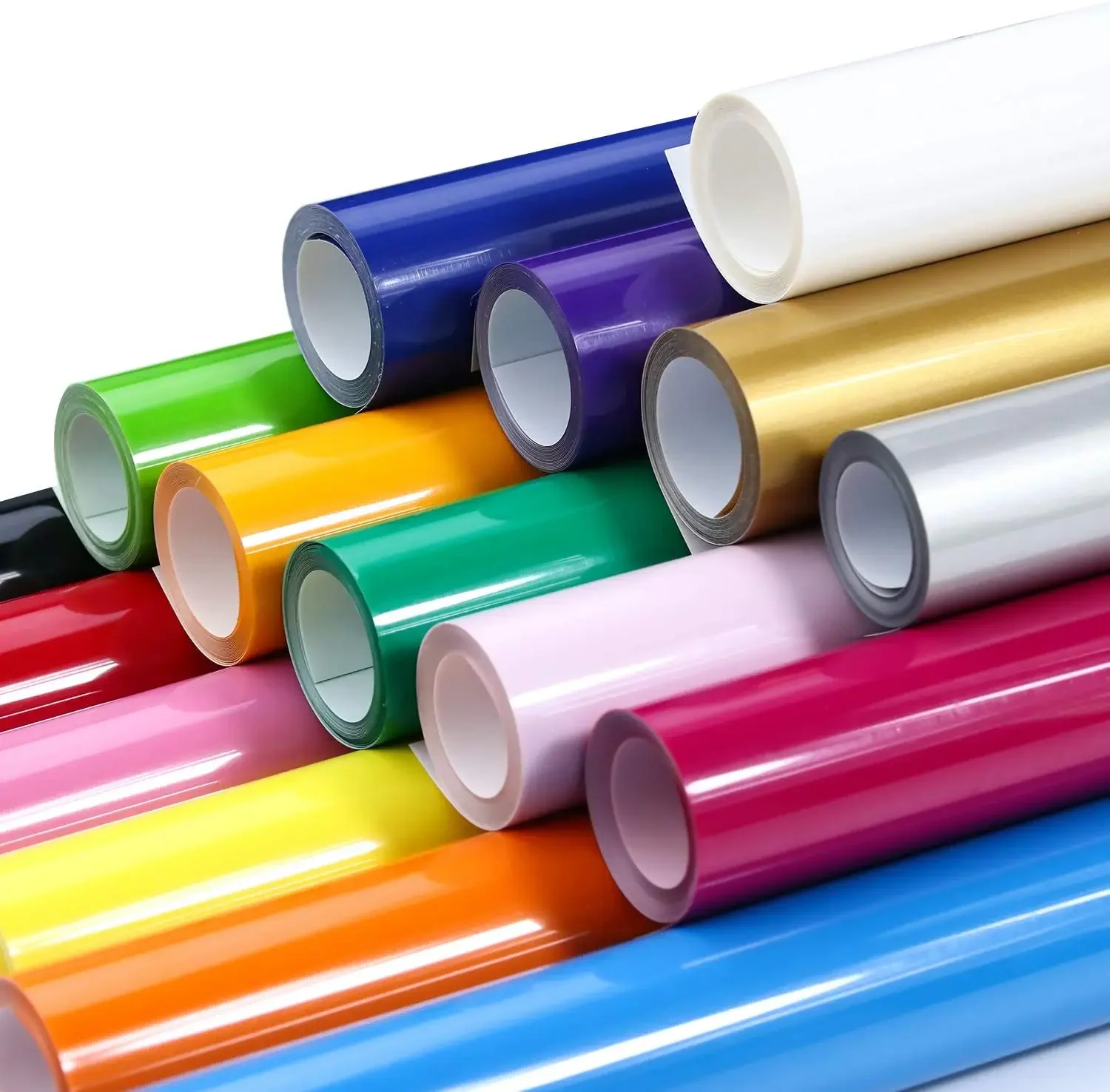 1 rouleau 12 "x 40"/30.5x50/100/150 cm extensible mat PU transfert de chaleur film vinyle coupe presse à chaud Film vinyle fer-sur HTV T-Shirt