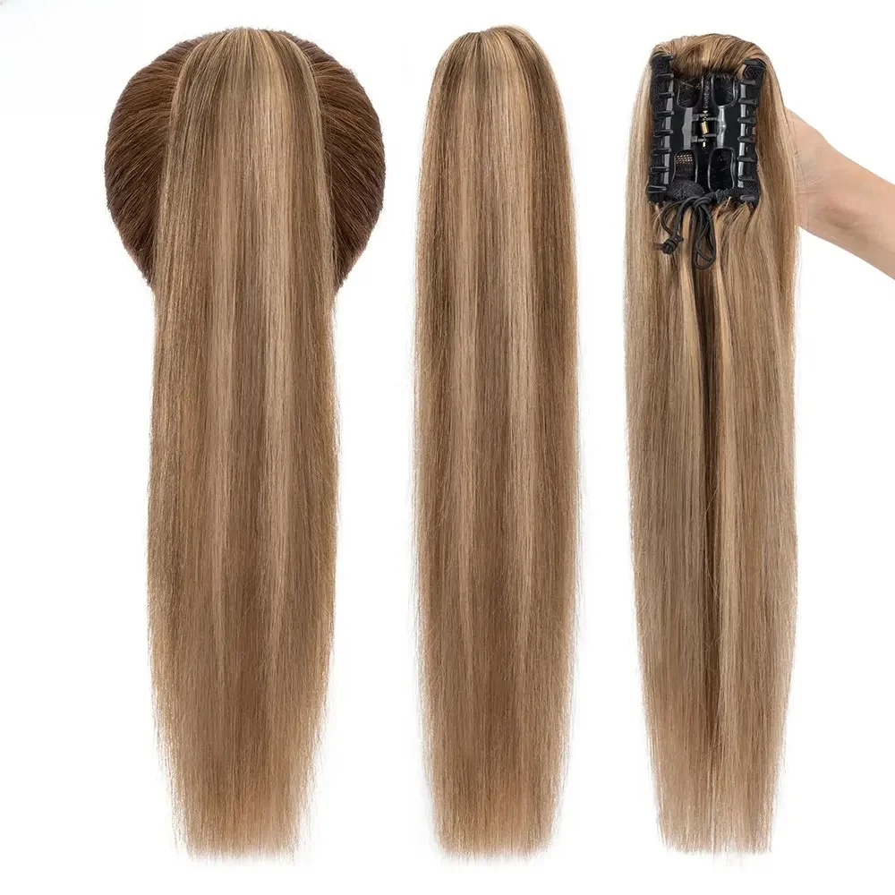SEGO Claw Clip przedłużanie kucyka 100% prawdziwe ludzkie włosy Remy kucyk ogony przedłużanie włosów długi prosty kucyk dla kobiet — 2