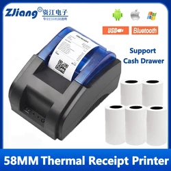 58mm Thermal Portable Bluetooth Wireless Printer Desktop Receipt Bill POS Compatible With Windows/Linux/Mac/Android/iOS Systems