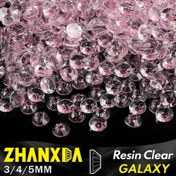 Transparent Bling Flatback Round Loose Gemstones Resin Rhinestones for Crafts Makeup Nail Art Clothes Shoes DIY Decor Fairy Dust