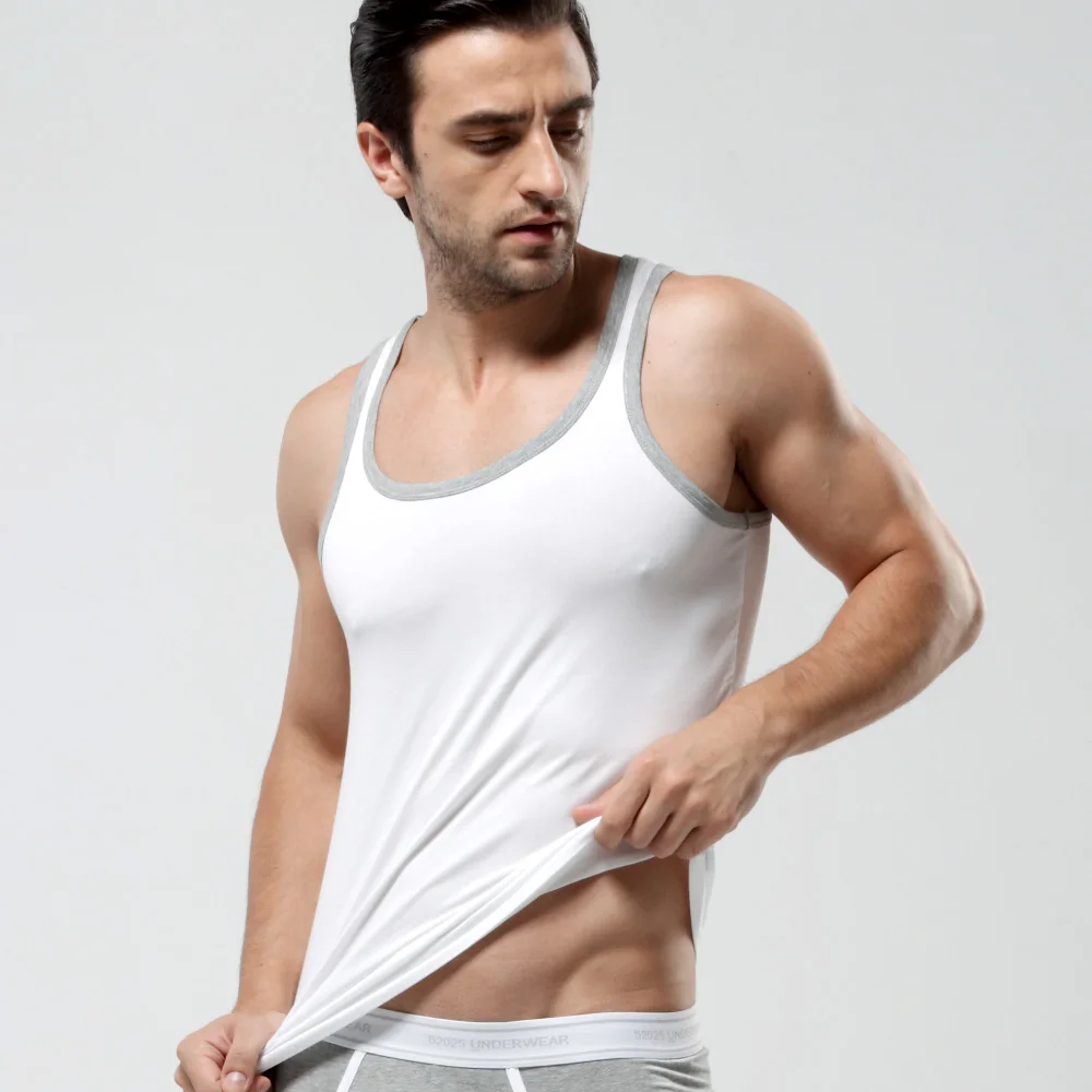 52025 Men\'s Cotton Modal Sleepwear Top – Ultra-Soft Breathable T-Shirt with Lightweight Comfort, Relaxed Feel and Modern Fit
