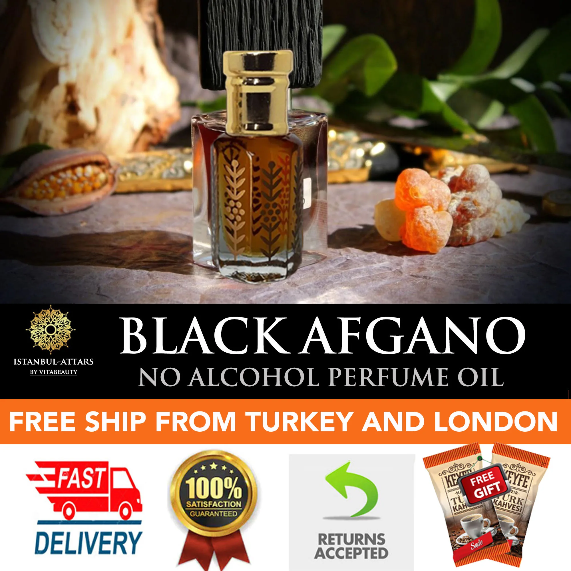 100ml BLACK AFGANO inspired Concentrated Strong ALCOHOL FREE PERFUME OIL EXTRACT 12/36/60/100ml FREE EXTRA GIFT