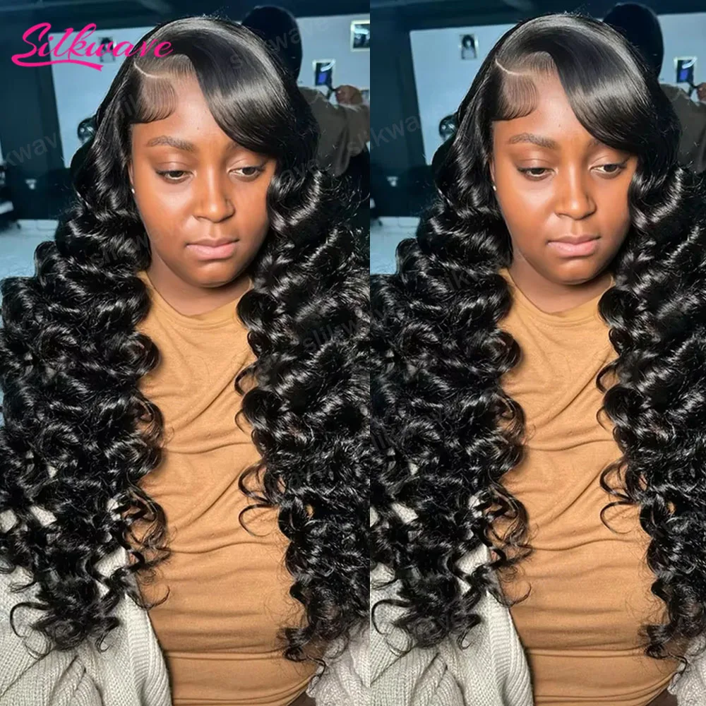 

30-дюймовый парик с лёгкой волной, плотность 200, парик с HD-кружевом 13x6, парик из натуральных бразильских волос с глубокой волной, парики с кружевной передней частью для женщин