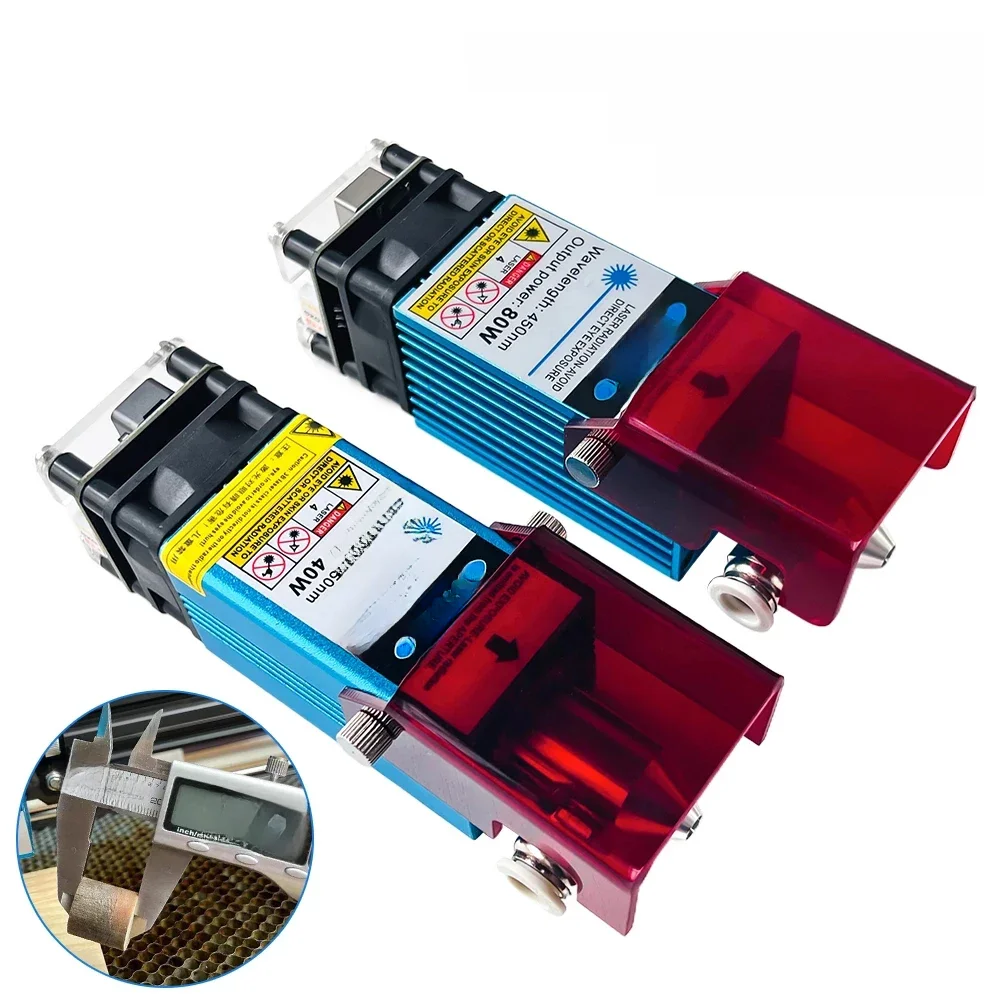 80W Lasermodule met luchtassistentie 40W 80W Lasergraveerkop 450nm Blauwe Laserkop voor CNC Laser Snijden Houtbewerkingsmachine - afbeelding 2
