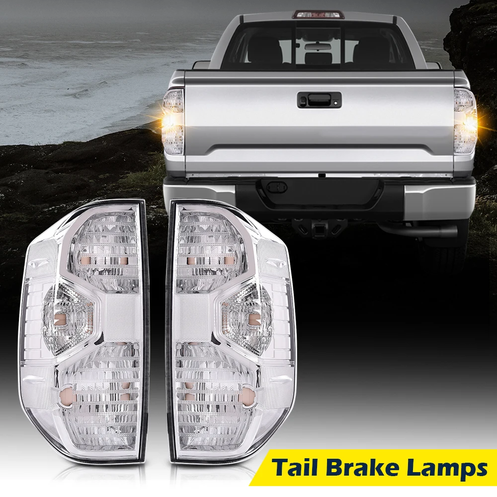 1 زوج أضواء خلفية خلفية مصابيح الفرامل الجمعية صالح ل 2014-2021 تويوتا تندرا واضح عدسة مقاوم للماء سنوبروف الغبار