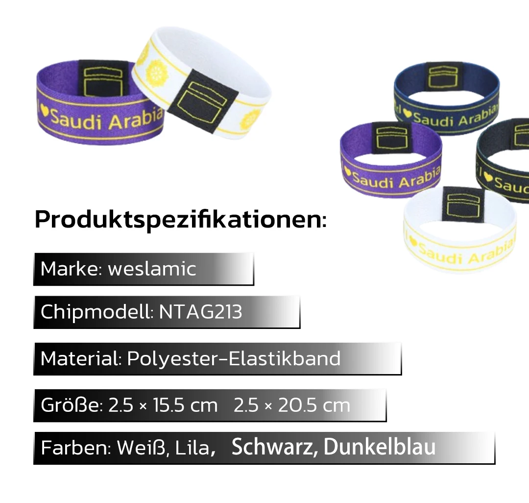 Umweltfreundliches NFC Hadith Bracciale leuk Geschenk Familientreffen ipoallergeni Design, Antippen zum Lesen 2026 Ramadan