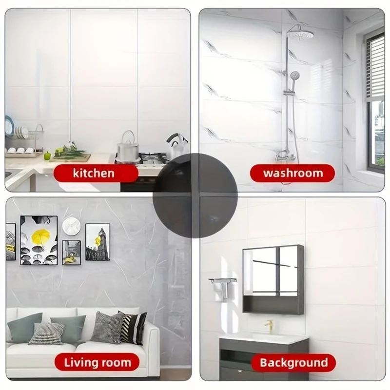 Thick Waterproof Foam Wallpaper Self-Adhesive Marble-Texture Tile Sticker Suitable for Decorating Bedroom and Living Room Wall. view 6