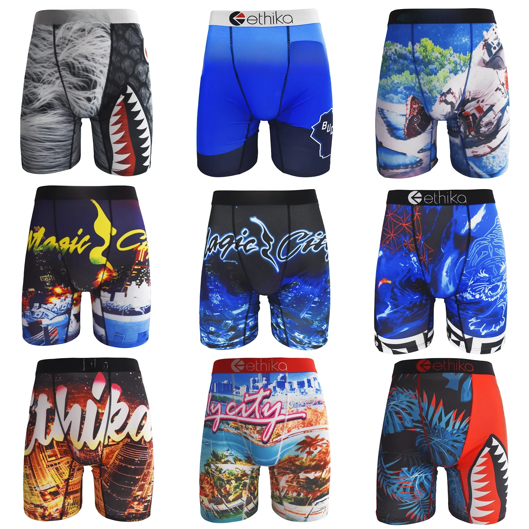 ETHIKA-Boxer sexy pour hommes, sous-vêtements unisexes