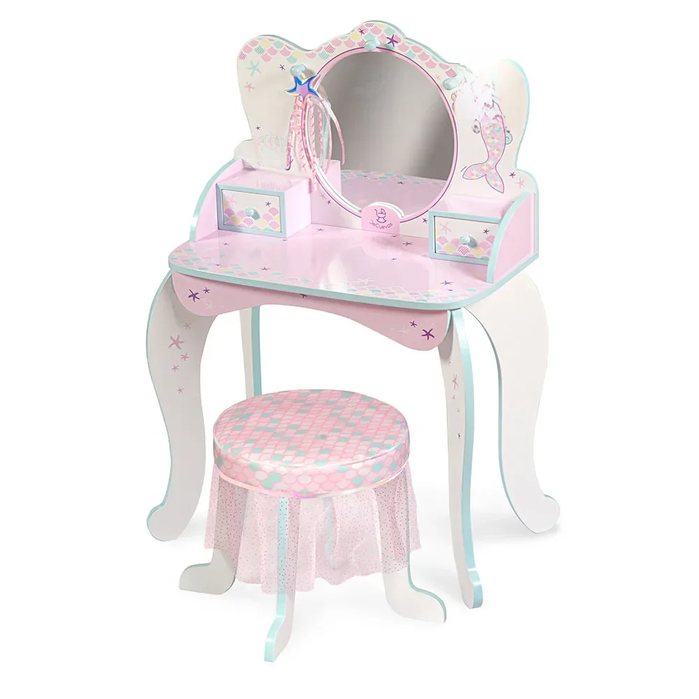 Decuvas Toys-Penteadeira de madeira sem acessórios para meninas, Baby Dolls, 55541