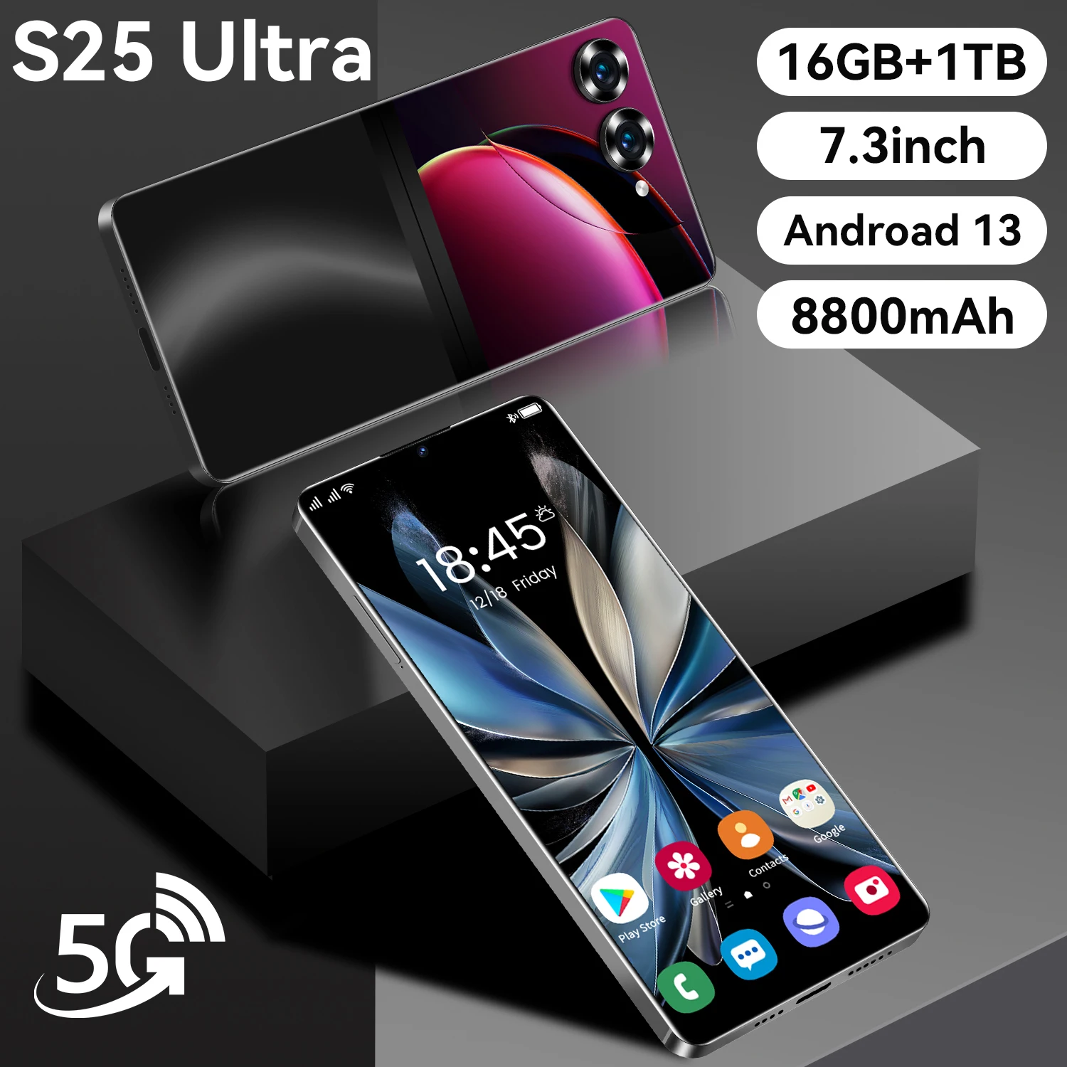 New S25 Ultra Smartphone 7.3'' Full Screen 4G/5G Cell Phone 16TB+1TB 8800mAh Mobile Phones 108MP Global Version Celulares