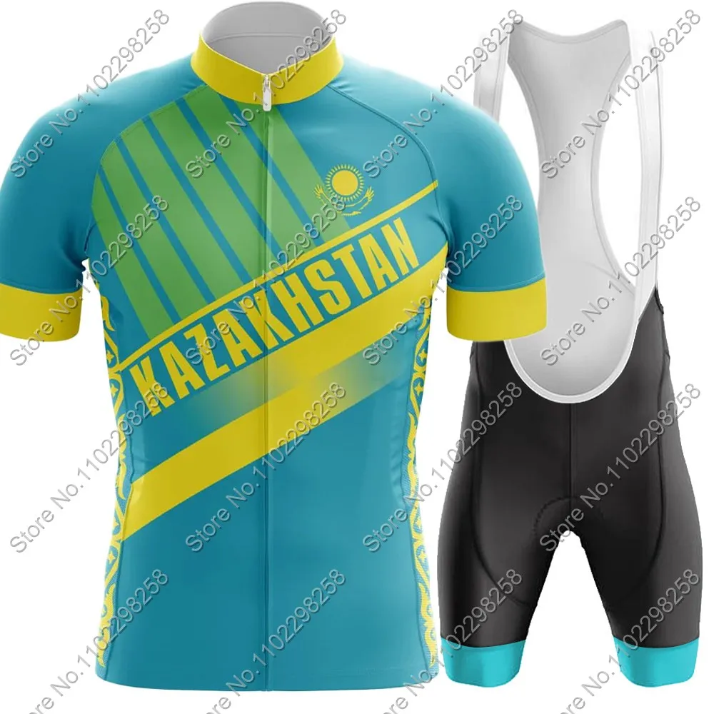 Qazaqstan Team 2025 Cycling Jersey Mark Cavendish Set Cycling Clothing Men Road Bike Shirts Suit Bicycle Shorts