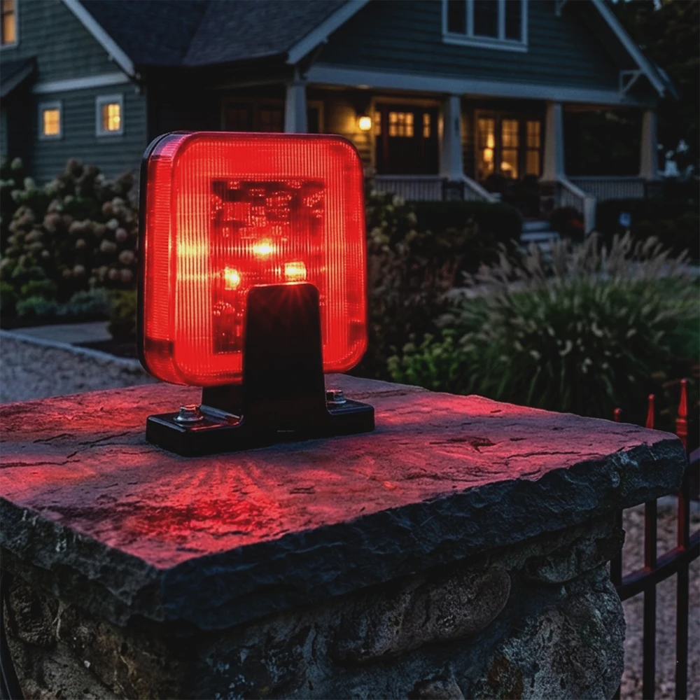 High-Power LED Strobe Beacon 12-256V Wide Voltage Outdoor Emergency Alert Light 360° Viewing Angle Wall Mounted Three colors