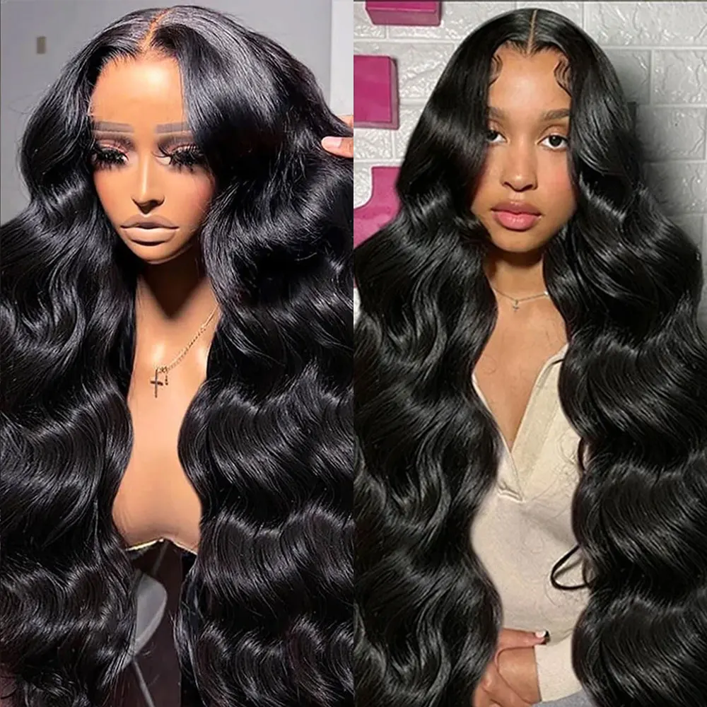 

Pre Cut No Glue 13x4 Lace Frontal Human Hair Wigs Transparent Ready To Wear Body Wave 7x5 Lace Frontal Glueless Wigs For Women