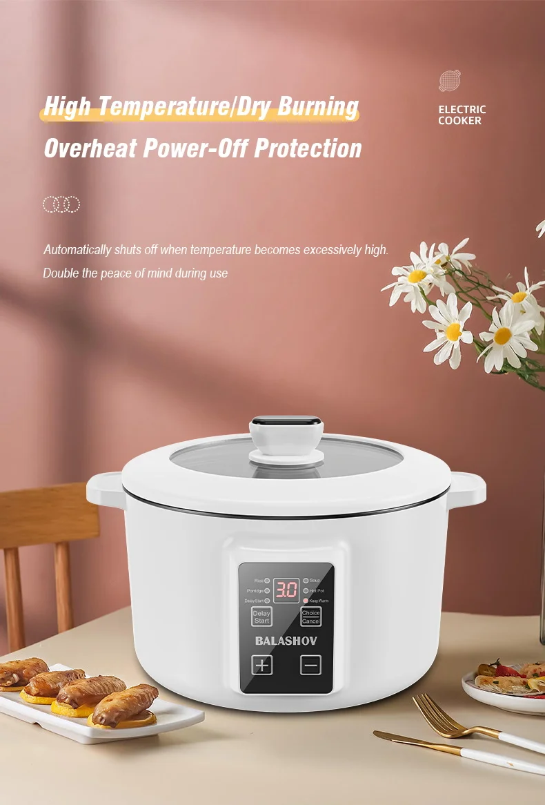 Mini Antihaft-Elektrokocher für die Küche, 1-3 Personen, Schicht-Hotpot, Multifunktions-Elektrotopf für Suppenzubereitung zu Hause, EU-Stecker – Detail 14